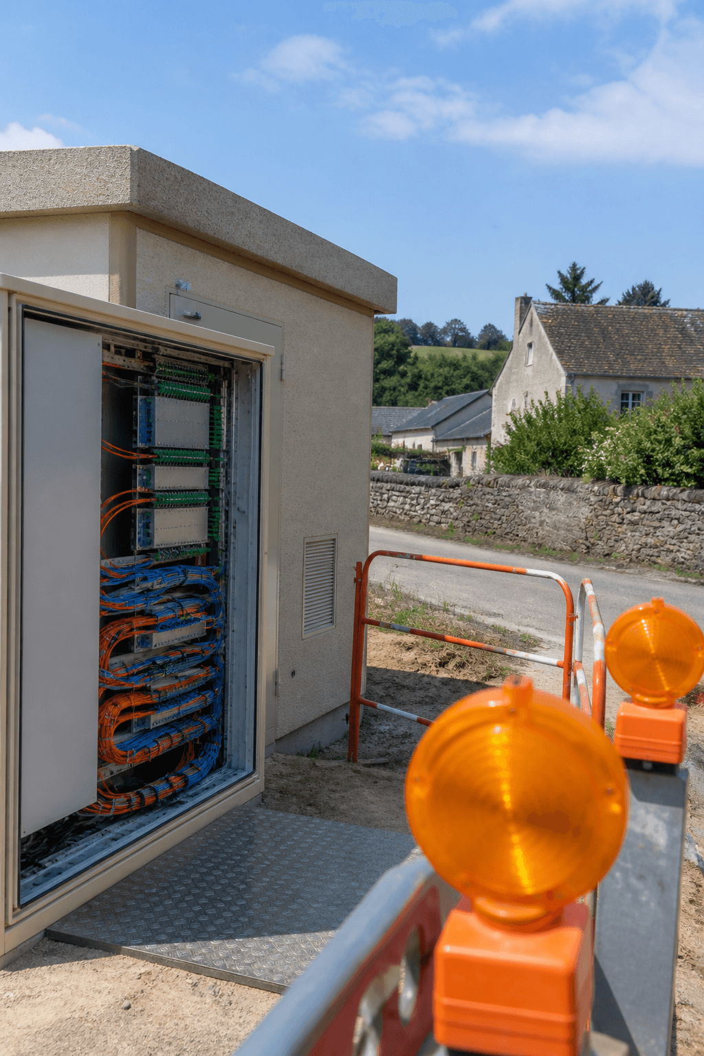 Local technique et câbles fibre d'un opérateur d'infrastructure